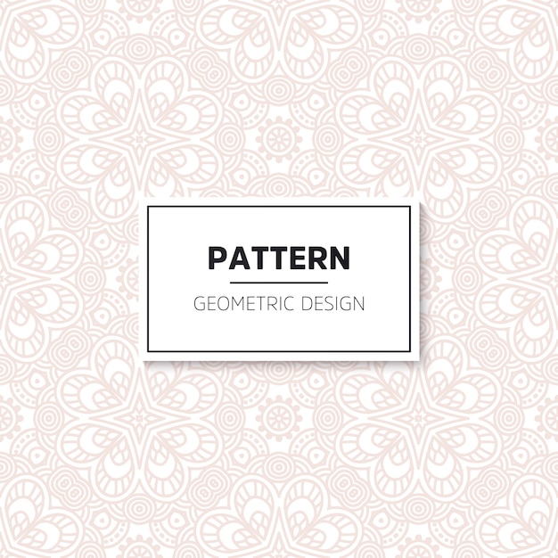 Ethnic floral seamless pattern with mandalas