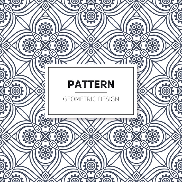 Ethnic floral seamless pattern with mandalas