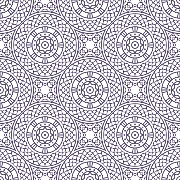 만다라와 민족 꽃 원활한 패턴