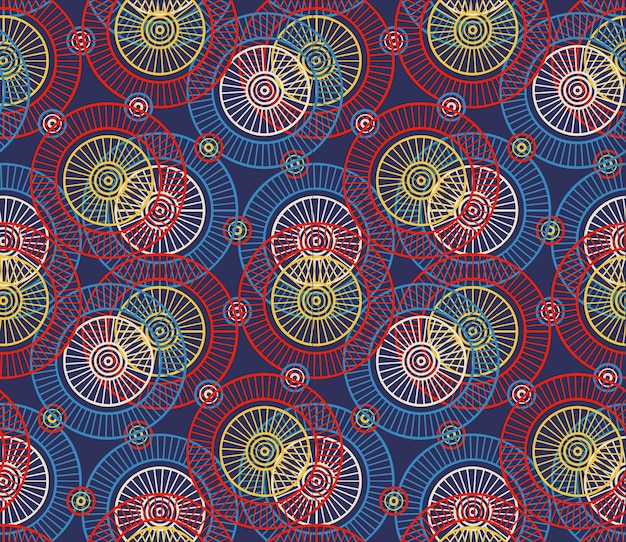 Ethnic floral seamless pattern