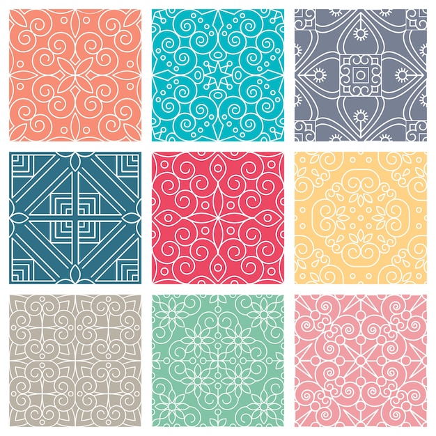 Ethnic floral seamless pattern