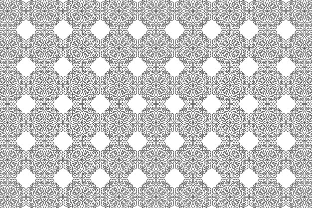 Ethnic floral seamless pattern