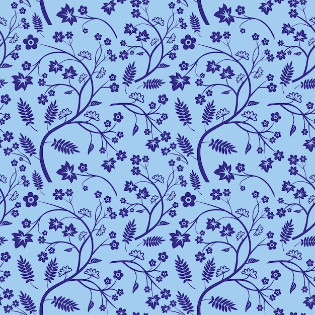 Vector ethnic flower geometric pattern