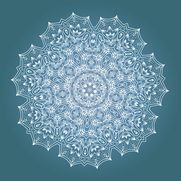 Mandala etnica per la meditazione frattale