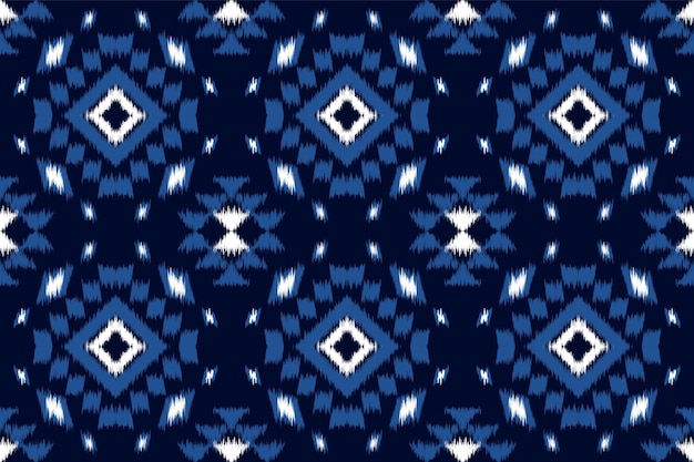 Ethnic ikat geometric seamless pattern