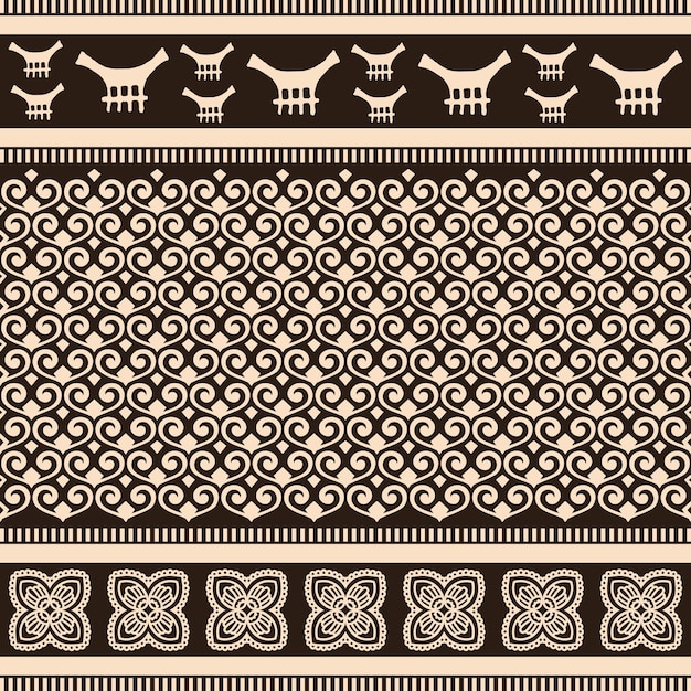 Ethnic indonesian batik toraja pattern