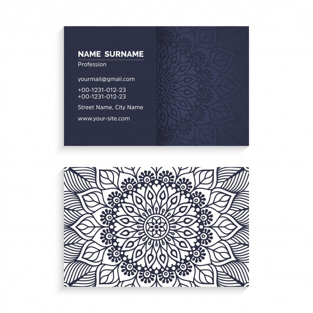 Vector ethnic mandala card design