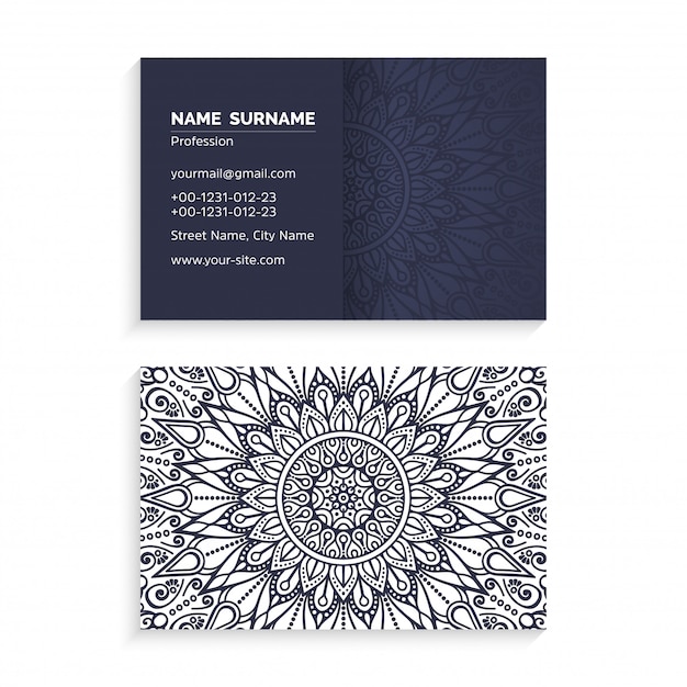 Vector ethnic mandala card design