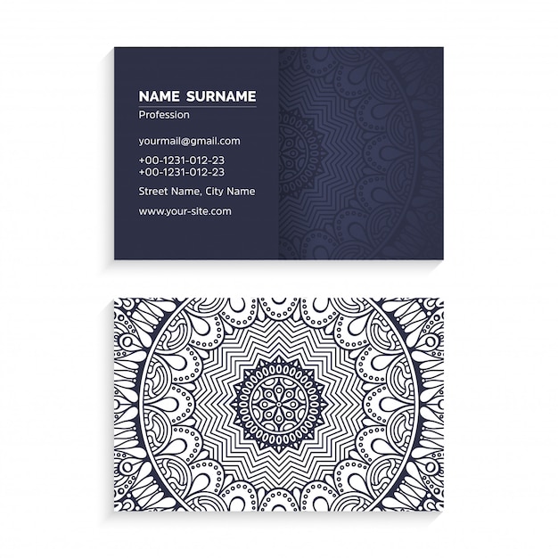Ethnic mandala card design