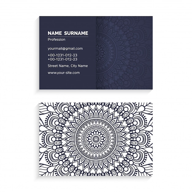 Ethnic mandala card design