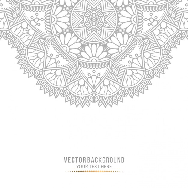 Ethnic mandala design background with blank frame