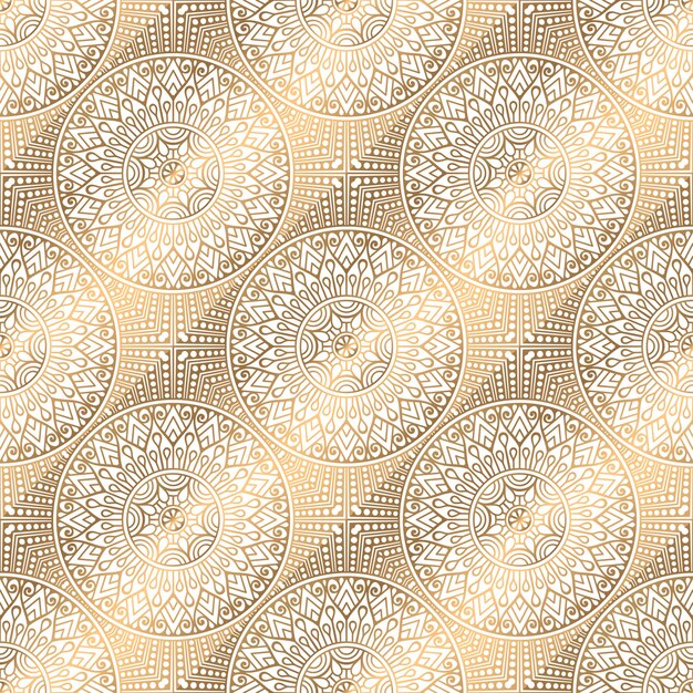 Ethnic mandala design seamless pattern