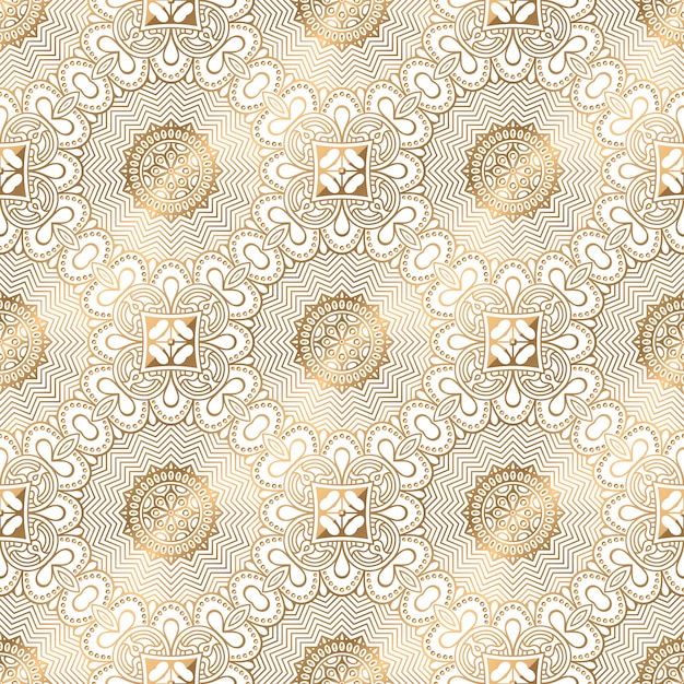 Ethnic mandala design seamless pattern