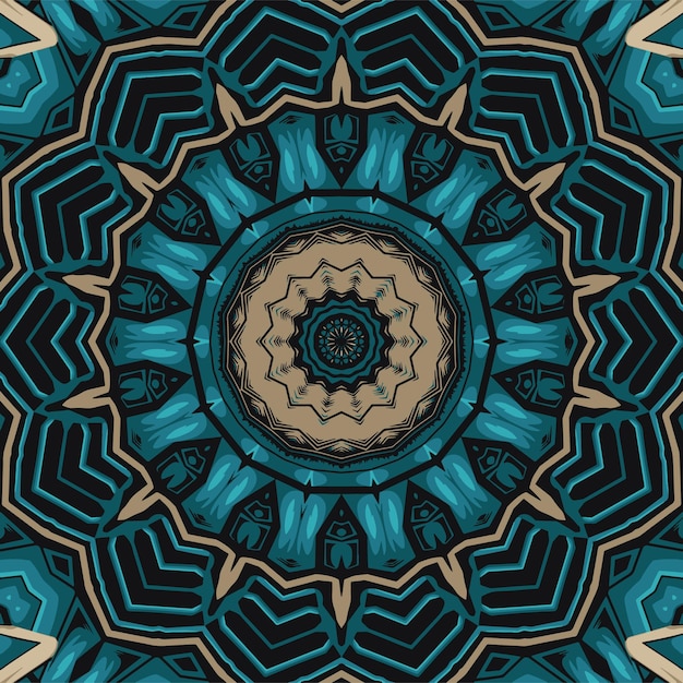 ethnic mandala pattern tiles vector