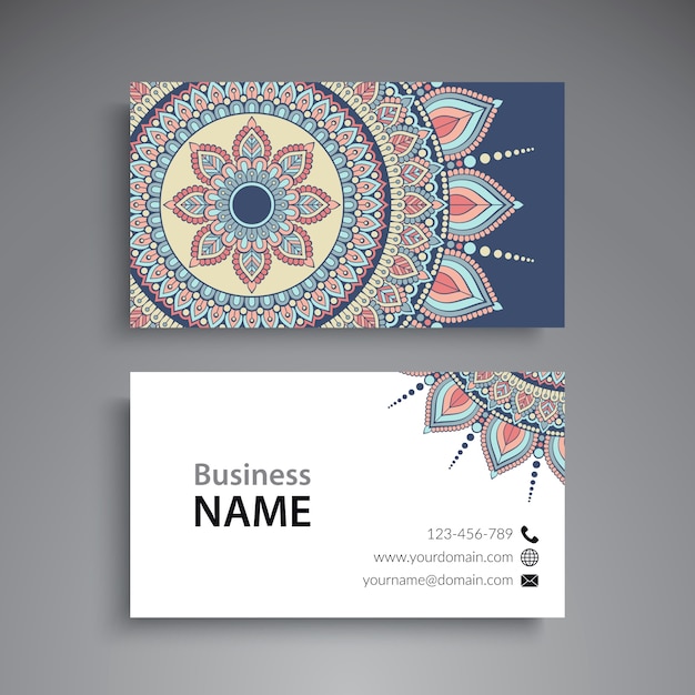 Ethnic mandala visiting card design