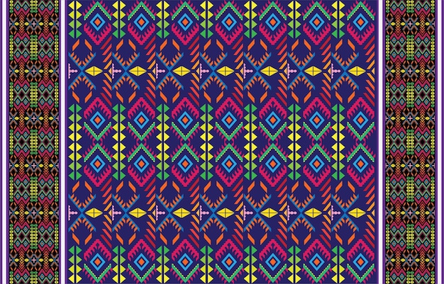 Этнический монохромный бесшовный узор фон с ацтекскими геометрическими узорами печать с племенным