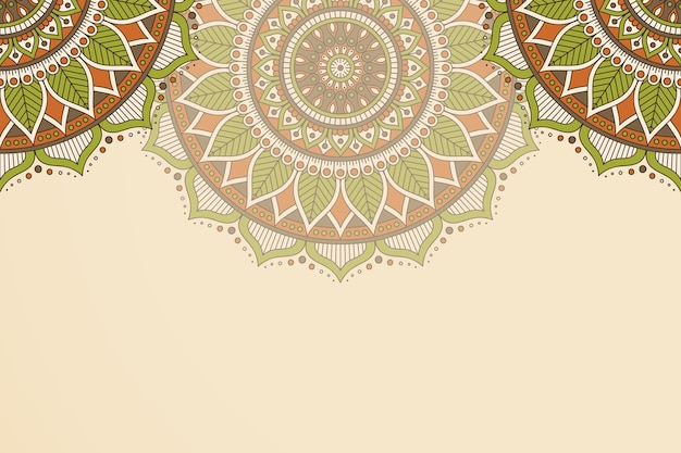 Vector ethnic motive mandala background