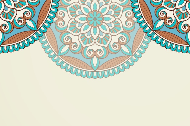 Vector ethnic motive mandala background