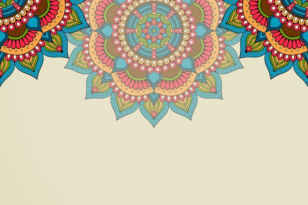 Ethnic motive mandala background