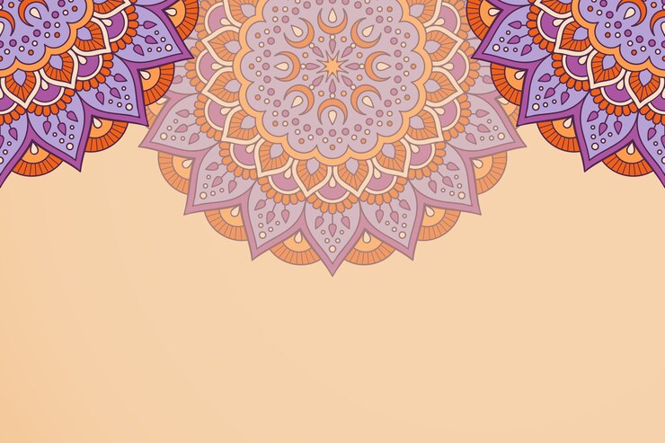 Vector ethnic motive mandala background