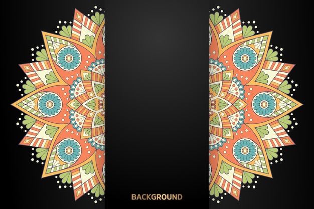 Ethnic motive mandala background