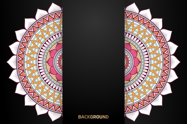 Ethnic motive mandala background