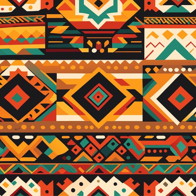 Ethnic motive seamless pattern background design