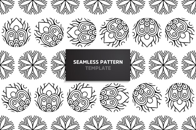 Ethnic motive seamless pattern