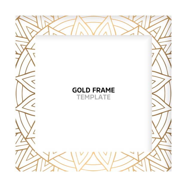 Vector ethnic motive square frame