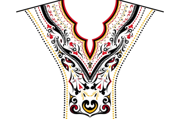 Ethnic Neck Collar line baroque design for embroidery