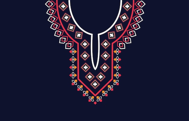 Ethnic Neck Embroidery Geometric shapes ethnic patterns neck embroidery designs