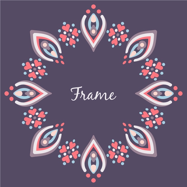 Vector ethnic ornament frame