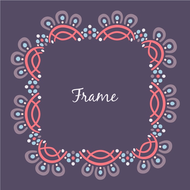 Vector ethnic ornament frame