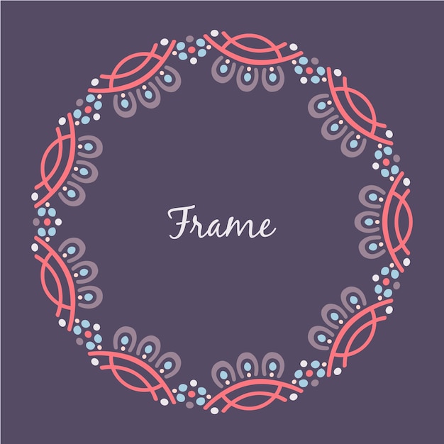 Vector ethnic ornament frame