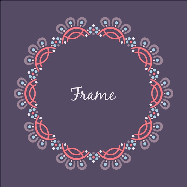 Vector ethnic ornament frame