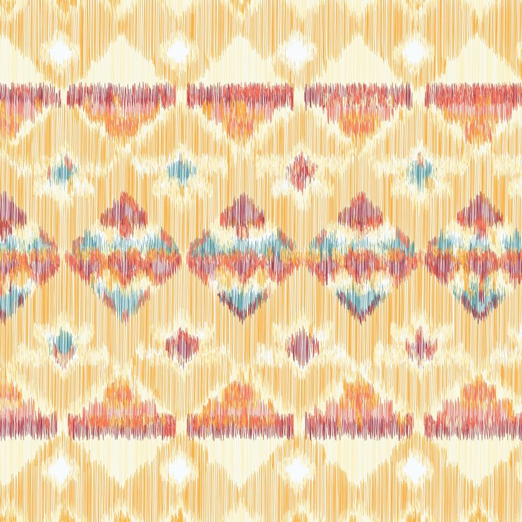 Vector ethnic pattern background in ikat style