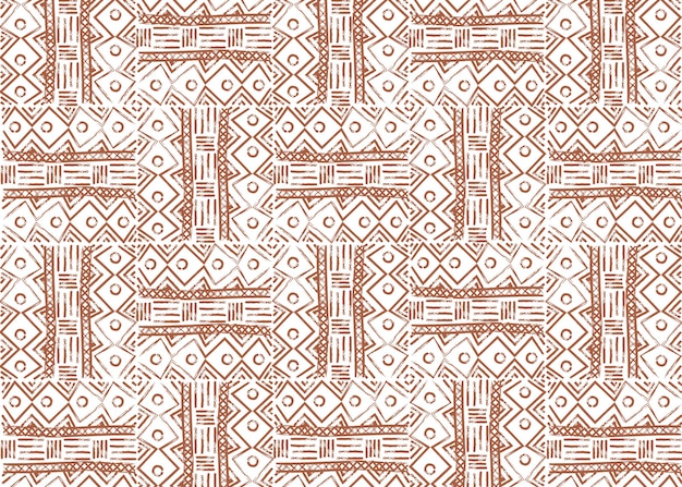 Ethnic pattern in brown tones