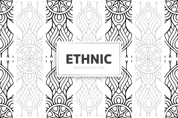 Ethnic pattern design mandala border.