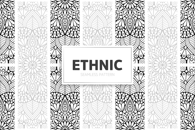 Ethnic pattern design mandala border.