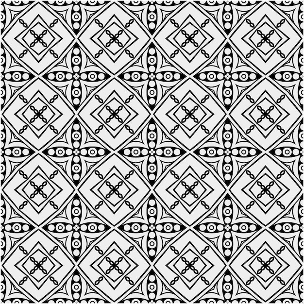 Ethnic pattern with black and white style color