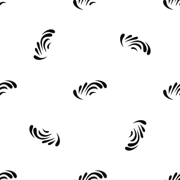 Ethnic seamless black pattern on white background