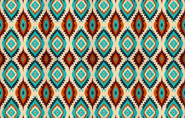 Ethnic seamless fabric pattern Abstract traditional folk antique vintage retro graphic line textile