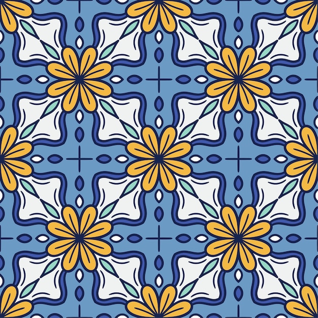 Ethnic seamless pattern floral pattern