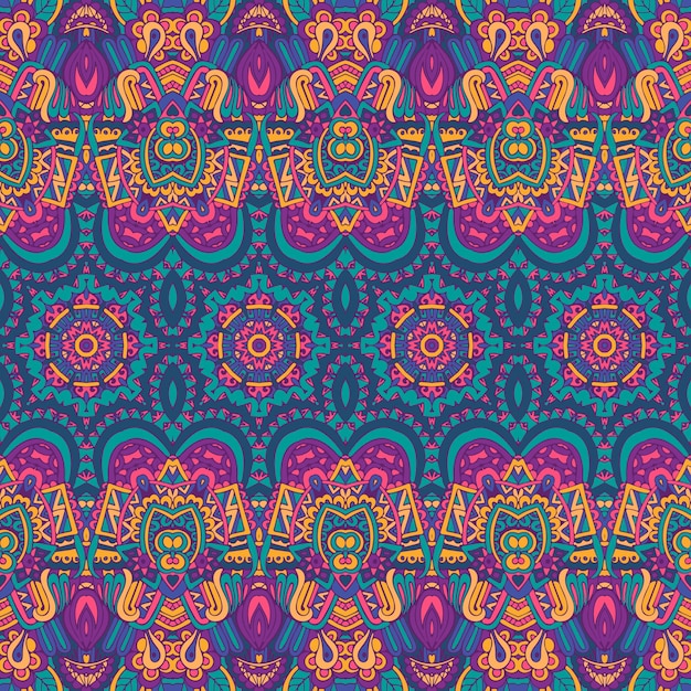 Ethnic seamless pattern tribal background Aztec and indian style vintage print