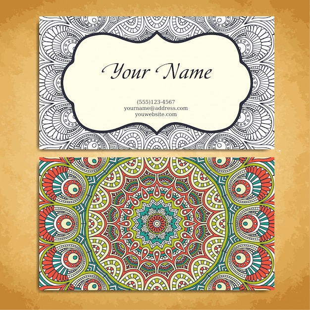 Ethnic style business card