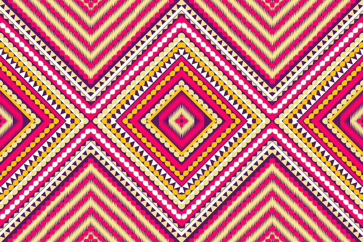 Vector ethnic tribal posters set ancient aztec tribe wall arts yellow white pink purple mexican