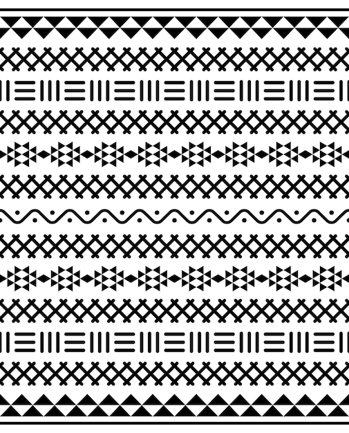 Ethnic tribal seamless geometric pattern