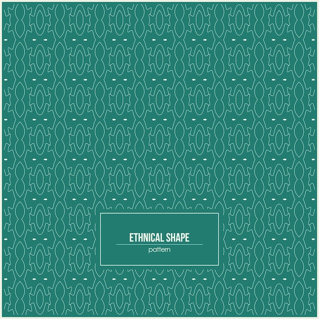 ethnical and unique shape pattern with green background