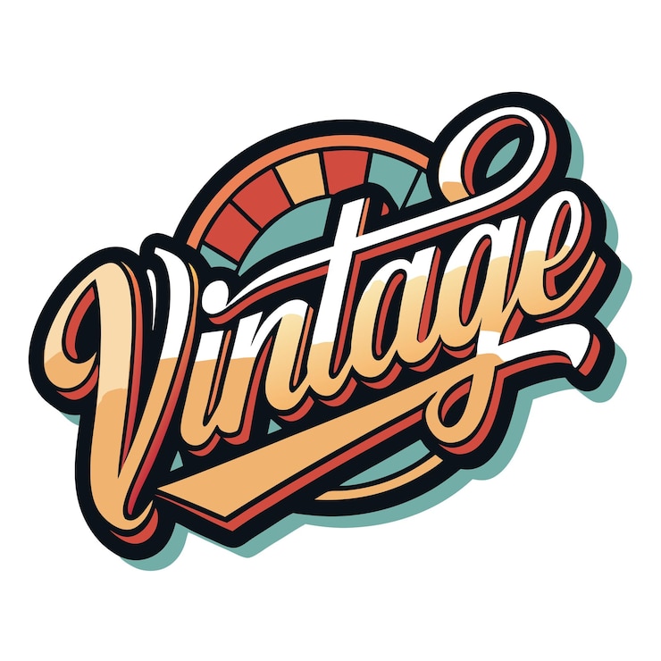Vector etiketten in retro vintage stijl vectorontwerp witte achtergrond