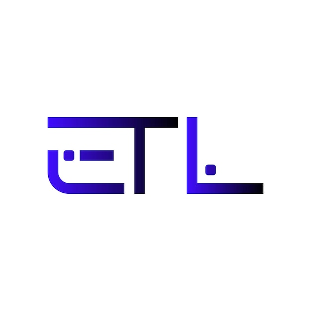 ETL ロゴ アブストラクト タイポグラフィー シンプル モダン ミニマル ベクトル デザイン
